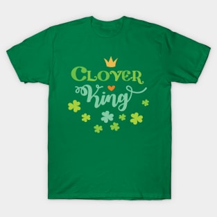 Clover King Saint Patricks Day - Kids, Boys, Young Adults T-Shirt